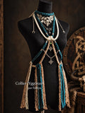 Collier "YGGDRASIL" chaman volva viking nordique païen tribal pagan witcher médiéval, cosplay larping GN LARP - fait à la main, accessoire Bijoux