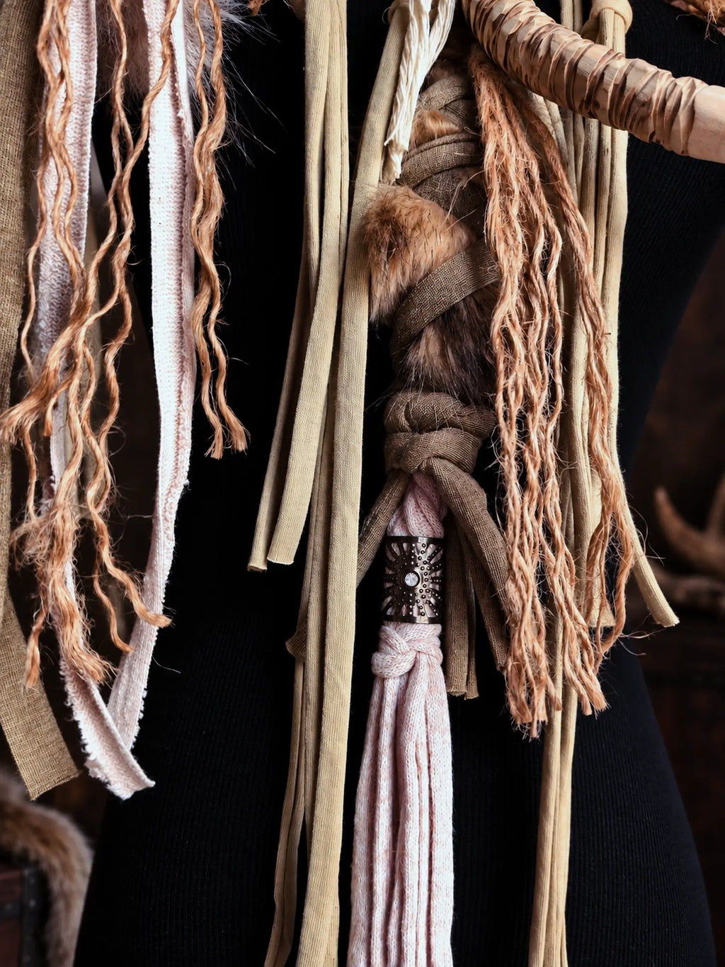 Collier "SKADI" chaman, viking nordique païen tribal pagan witcher médiéval, cosplay larping GN LARP - fait à la main, accessoire Bijoux