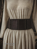 Ceinture "TYR" large viking nordique cosplay larping GN LARP - fait à la main - accessoire guerrier armure. Celtique médiéval - simili cuir marron