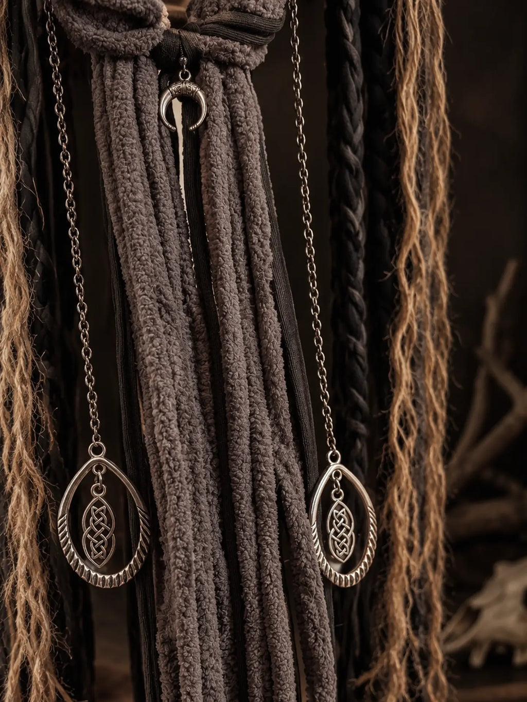 Pagne "HEL" ceinture Volva, Chamanique - viking nordique païen pagan witcher médiéval, cosplay larping GN LARP - fait à la main, Accessoire jupe